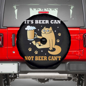 Funny Cat Drinking Beer Spare Tire Cover It Is Beer Can Not Beer Can Not Kitty Lovers TS14 Black Print Your Wear