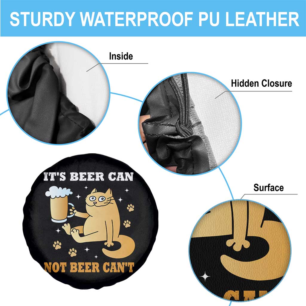 Funny Cat Drinking Beer Spare Tire Cover It Is Beer Can Not Beer Can Not Kitty Lovers TS14 Print Your Wear