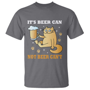 Funny Cat Drinking Beer T Shirt It Is Beer Can Not Beer Can Not Kitty Lovers TS14 Charcoal Print Your Wear