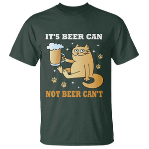 Funny Cat Drinking Beer T Shirt It Is Beer Can Not Beer Can Not Kitty Lovers TS14 Dark Forest Green Print Your Wear