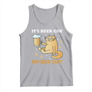 Funny Cat Drinking Beer Tank Top It Is Beer Can Not Beer Can Not Kitty Lovers TS14 Athletic Heather Print Your Wear