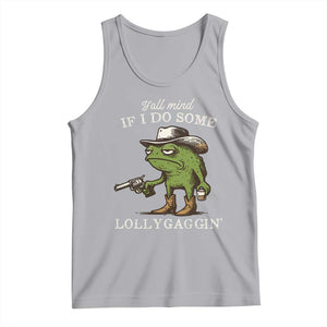 Y'all Mind If I Do Some Lollygaggin Tank Top Funny Cowboy Frog Western Animal Meme TS14 Athletic Heather Print Your Wear