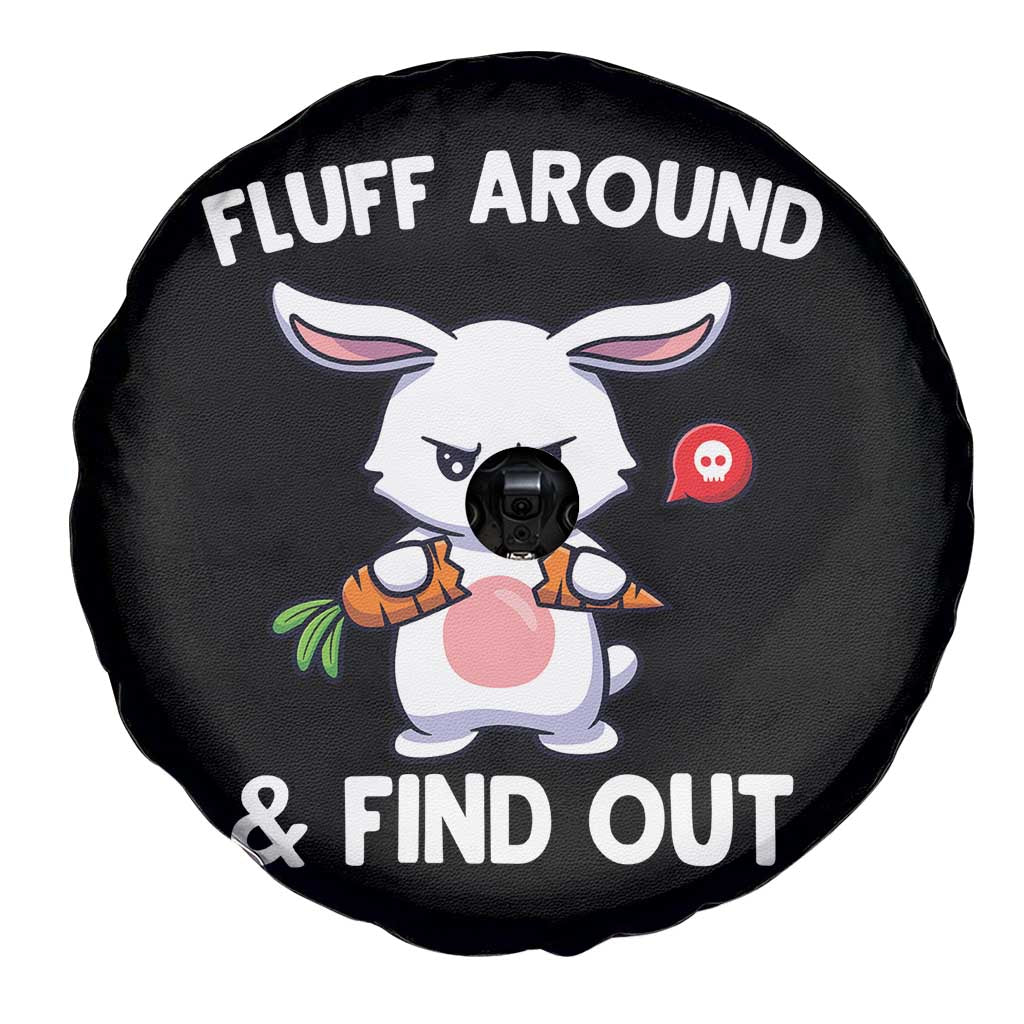 Fluff Around And Find Out Spare Tire Cover Funny Bunny Rabbit Meme TS14 Print Your Wear