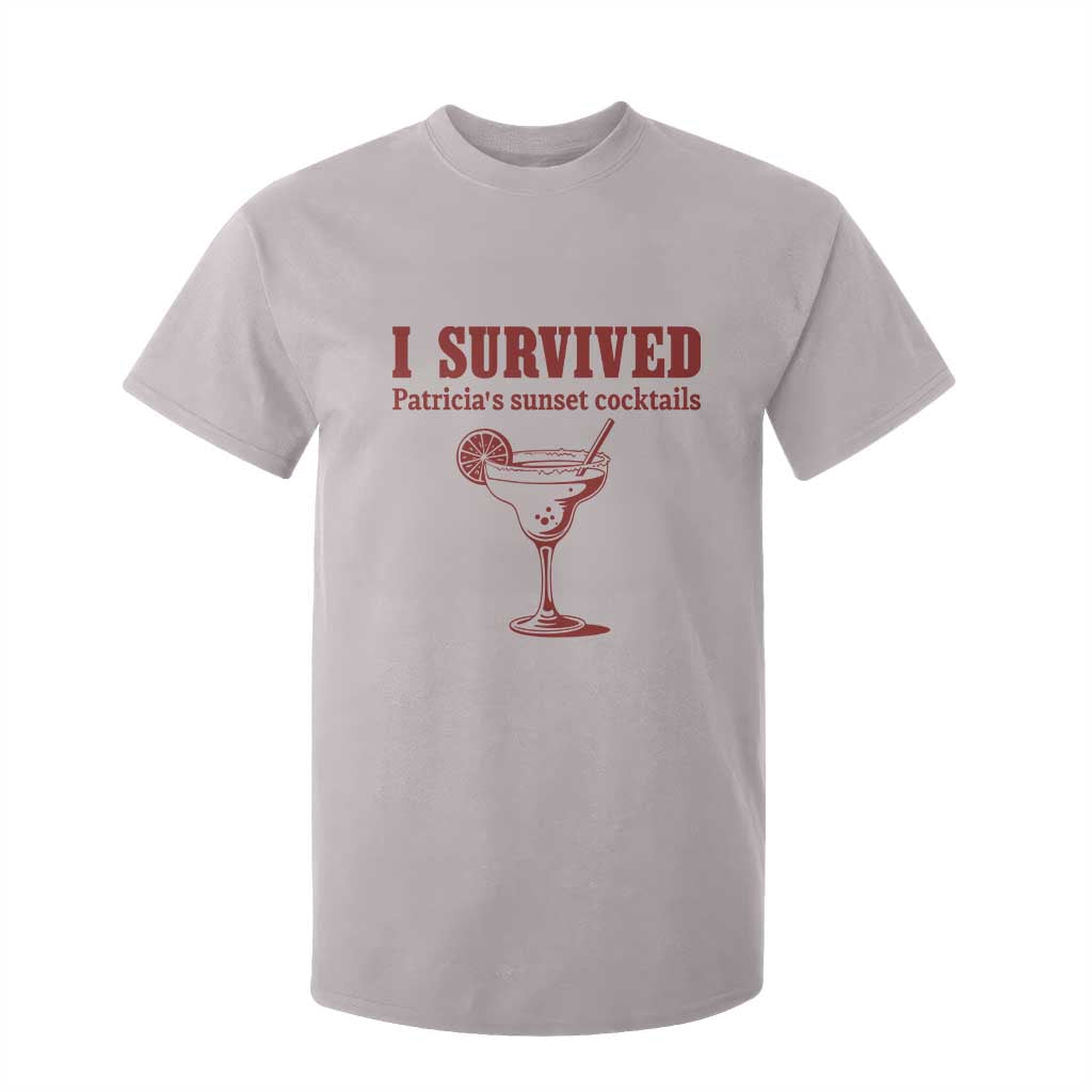 I Survived Patricia's Sunset Cocktails T Shirt For Kid Vintage 90s Trendy TV Show Movie