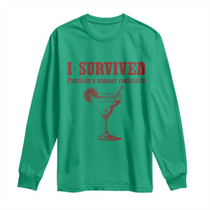 I Survived Patricia's Sunset Cocktails Long Sleeve Shirt Vintage 90s Trendy TV Show Movie
