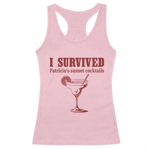 I Survived Patricia's Sunset Cocktails Racerback Tank Top Vintage 90s Trendy TV Show Movie