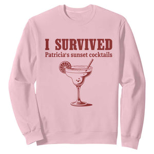 I Survived Patricia's Sunset Cocktails Sweatshirt Vintage 90s Trendy TV Show Movie