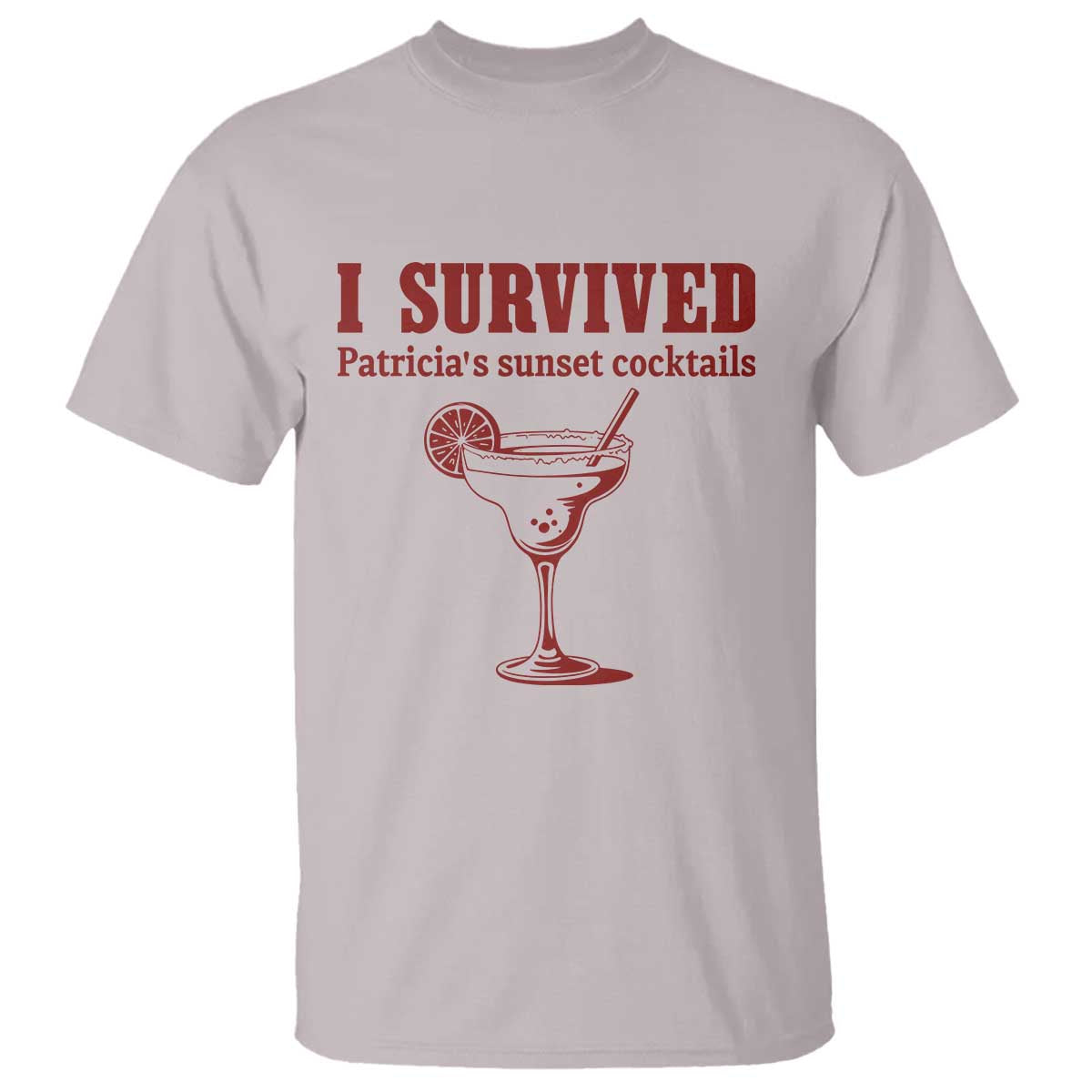 I Survived Patricia's Sunset Cocktails T Shirt Vintage 90s Trendy TV Show Movie