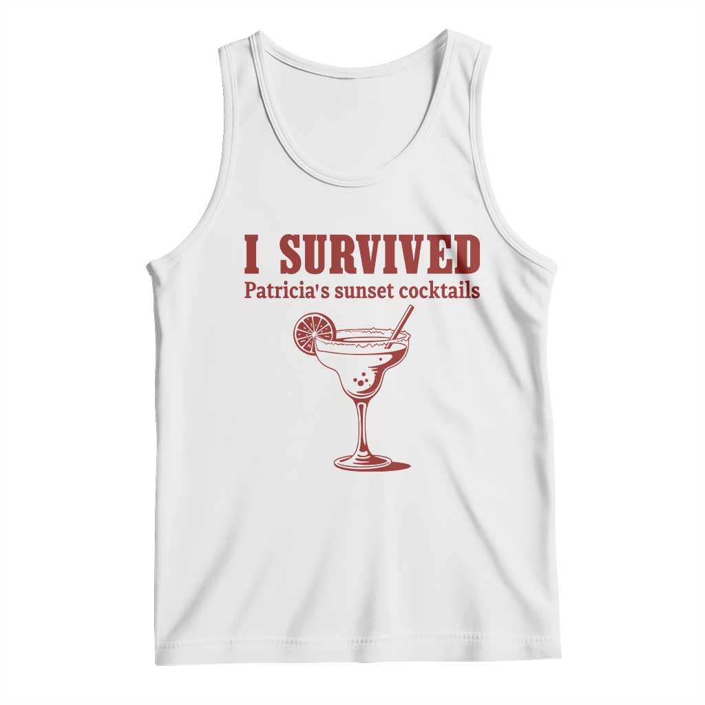 I Survived Patricia's Sunset Cocktails Tank Top Vintage 90s Trendy TV Show Movie