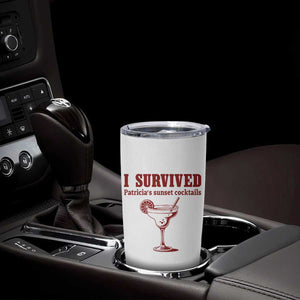I Survived Patricia's Sunset Cocktails Tumbler Cup Vintage 90s Trendy TV Show Movie