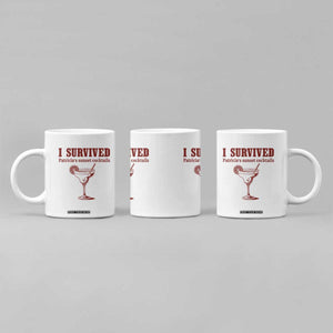 I Survived Patricia's Sunset Cocktails Coffee Mug Vintage 90s Trendy TV Show Movie