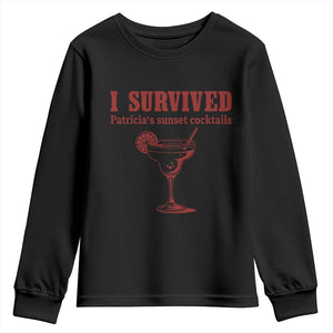 I Survived Patricia's Sunset Cocktails Youth Sweatshirt Vintage 90s Trendy TV Show Movie