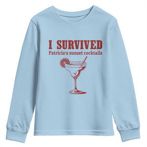 I Survived Patricia's Sunset Cocktails Youth Sweatshirt Vintage 90s Trendy TV Show Movie