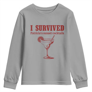I Survived Patricia's Sunset Cocktails Youth Sweatshirt Vintage 90s Trendy TV Show Movie