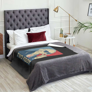 Two Fiddy George Washington 250th Anniversary Throw Blanket Funny 4th of July