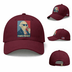 Two Fiddy George Washington 250th Anniversary Baseball Cap Funny 4th of July