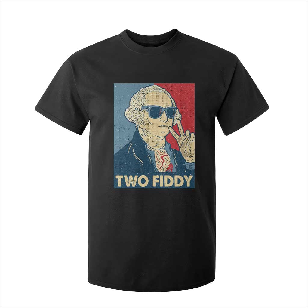 Two Fiddy George Washington 250th Anniversary T Shirt For Kid Funny 4th of July