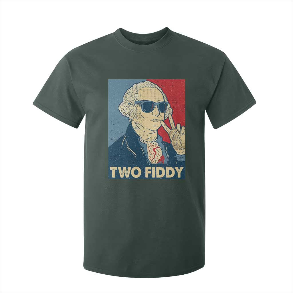 Two Fiddy George Washington 250th Anniversary T Shirt For Kid Funny 4th of July
