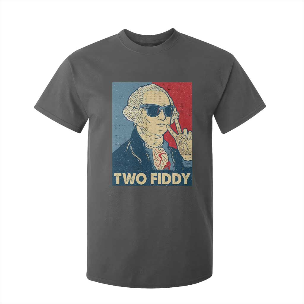 Two Fiddy George Washington 250th Anniversary T Shirt For Kid Funny 4th of July
