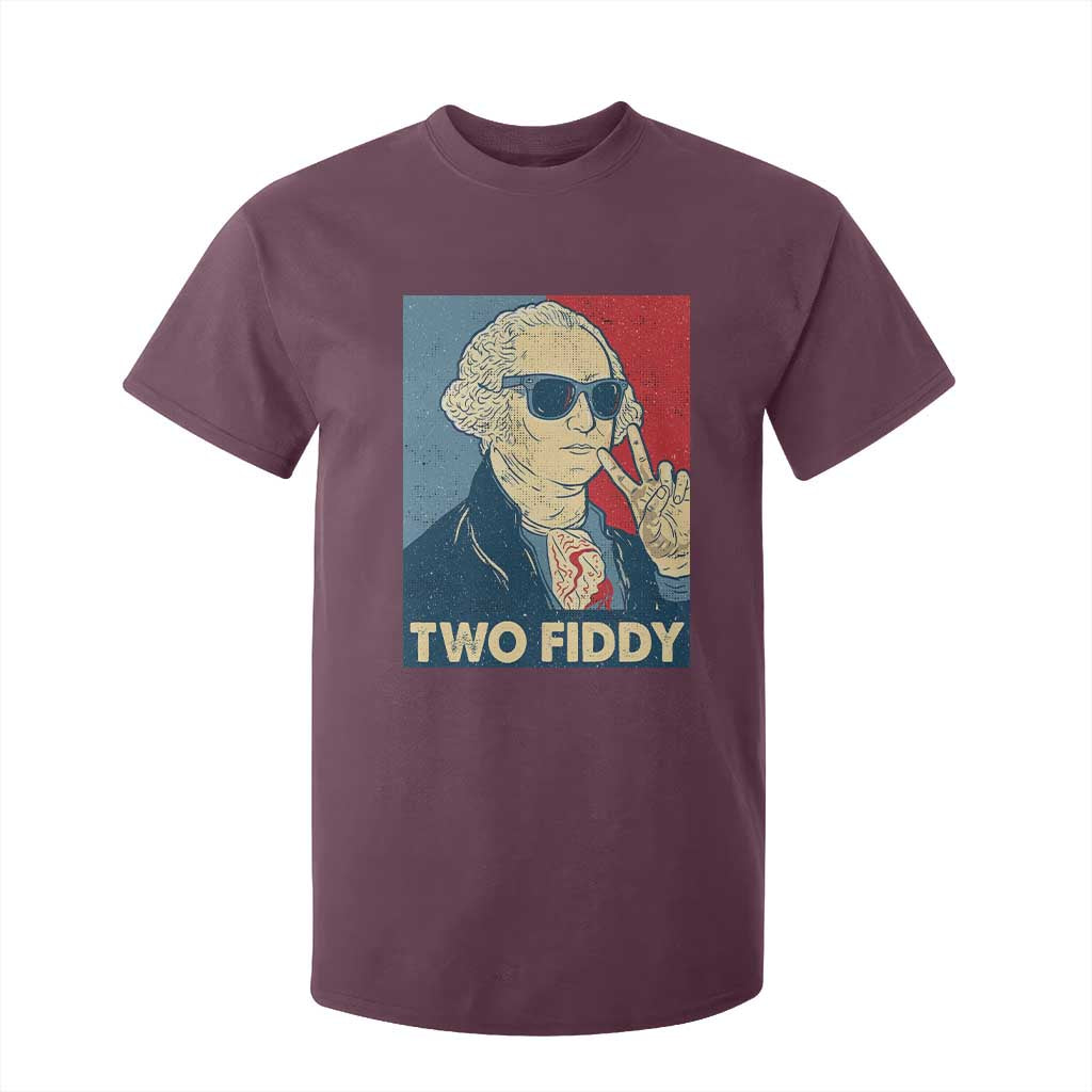 Two Fiddy George Washington 250th Anniversary T Shirt For Kid Funny 4th of July