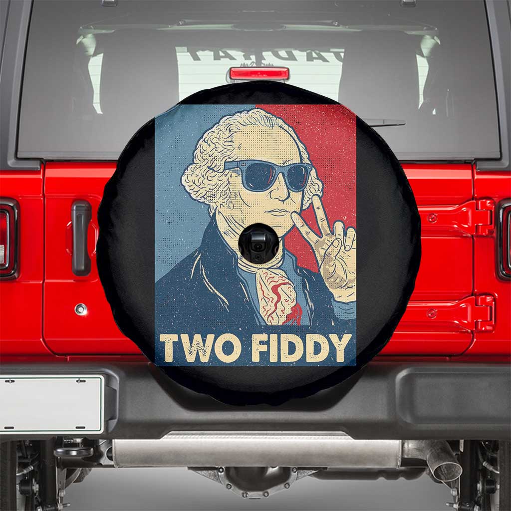 Two Fiddy George Washington 250th Anniversary Spare Tire Cover Funny 4th of July