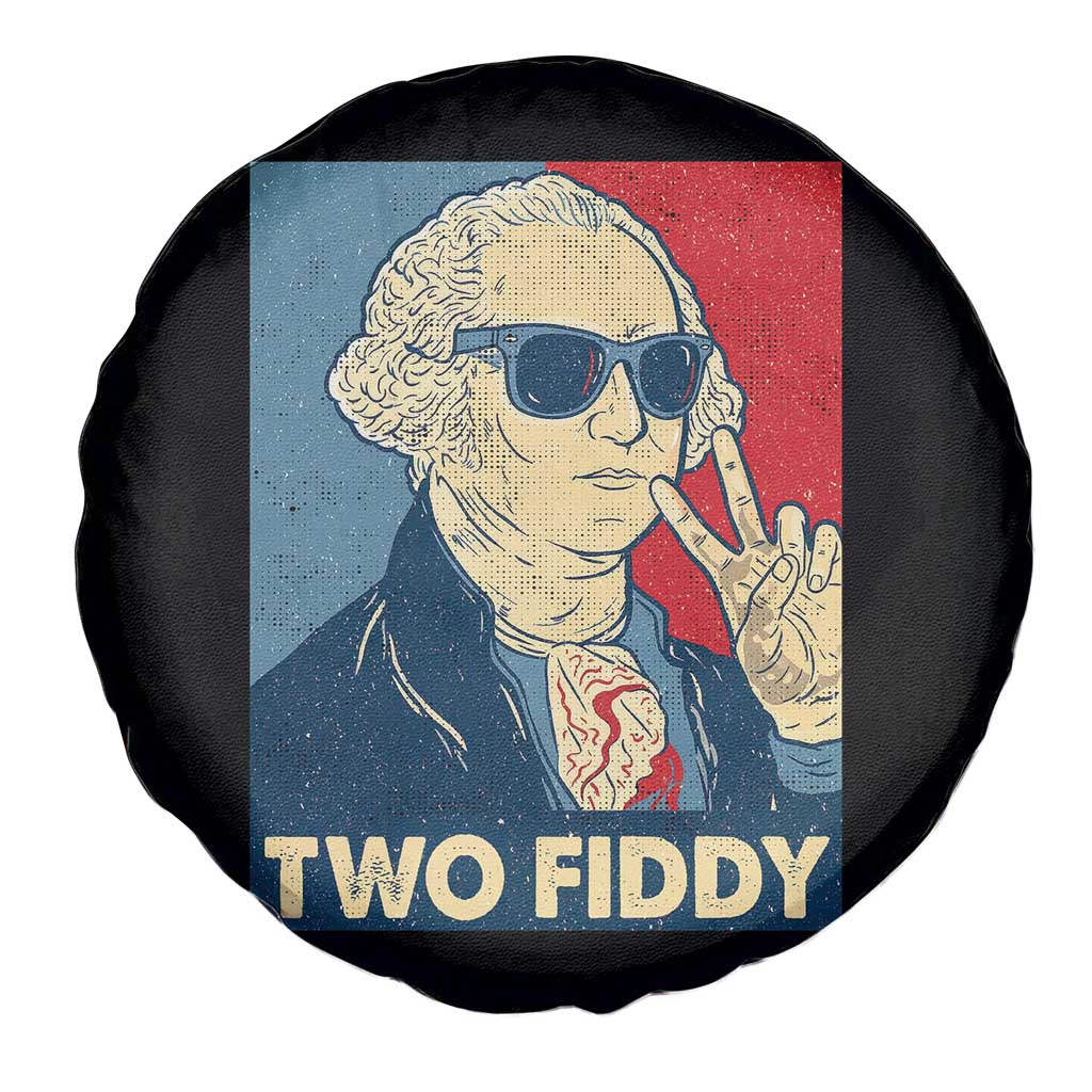 Two Fiddy George Washington 250th Anniversary Spare Tire Cover Funny 4th of July
