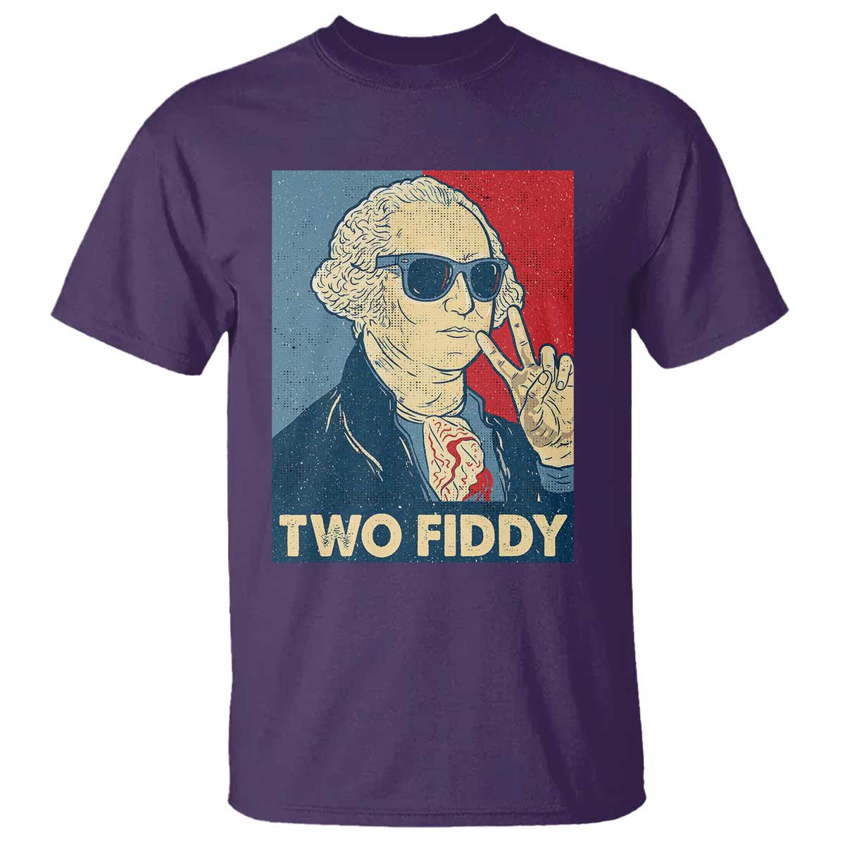 Two Fiddy George Washington 250th Anniversary T Shirt Funny 4th of July