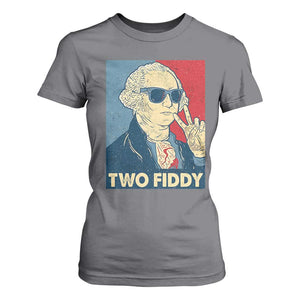 Two Fiddy George Washington 250th Anniversary T Shirt For Women Funny 4th of July