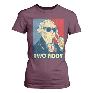 Two Fiddy George Washington 250th Anniversary T Shirt For Women Funny 4th of July