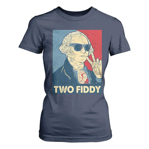 Two Fiddy George Washington 250th Anniversary T Shirt For Women Funny 4th of July