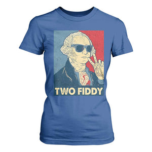 Two Fiddy George Washington 250th Anniversary T Shirt For Women Funny 4th of July
