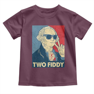 Two Fiddy George Washington 250th Anniversary Toddler T Shirt Funny 4th of July