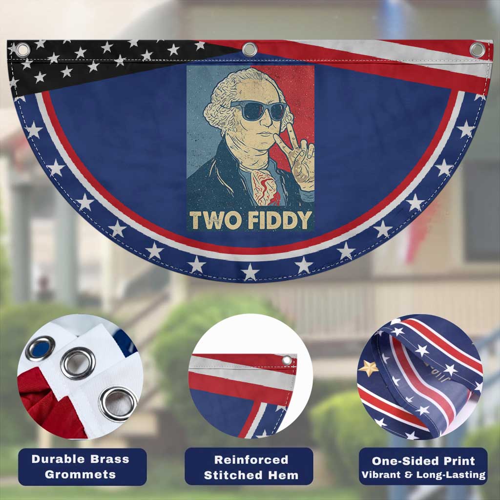 Two Fiddy George Washington 250th Anniversary Patriotic Fan Flag Funny 4th of July TS14 Print Your Wear