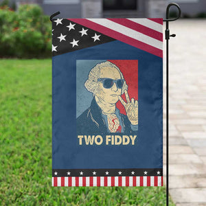 Two Fiddy George Washington 250th Anniversary Patriotic Garden Flag Funny 4th of July TS14 Classic Blue Black Print Your Wear
