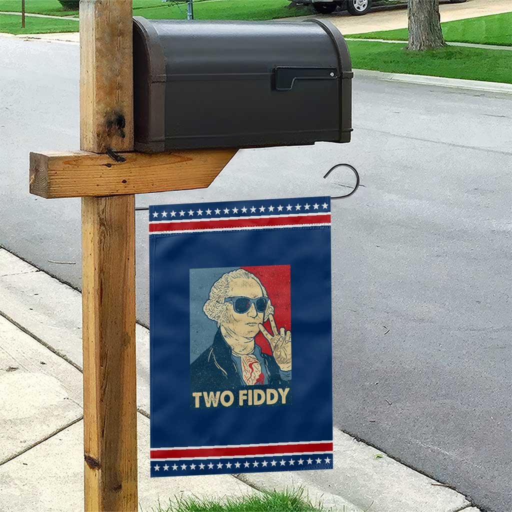Two Fiddy George Washington 250th Anniversary Patriotic Garden Flag Funny 4th of July TS14 Classic Blue Red Print Your Wear