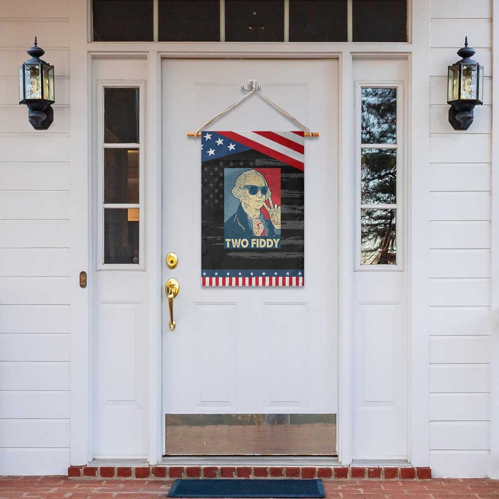 Two Fiddy George Washington 250th Anniversary Patriotic Garden Flag Funny 4th of July TS14 Print Your Wear