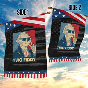 Two Fiddy George Washington 250th Anniversary Patriotic Garden Flag Funny 4th of July TS14 Print Your Wear