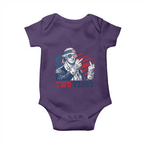 Two Fiddy 250th Anniversary Baby Onesie Funny George Washington 4th of July