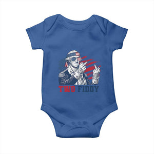 Two Fiddy 250th Anniversary Baby Onesie Funny George Washington 4th of July