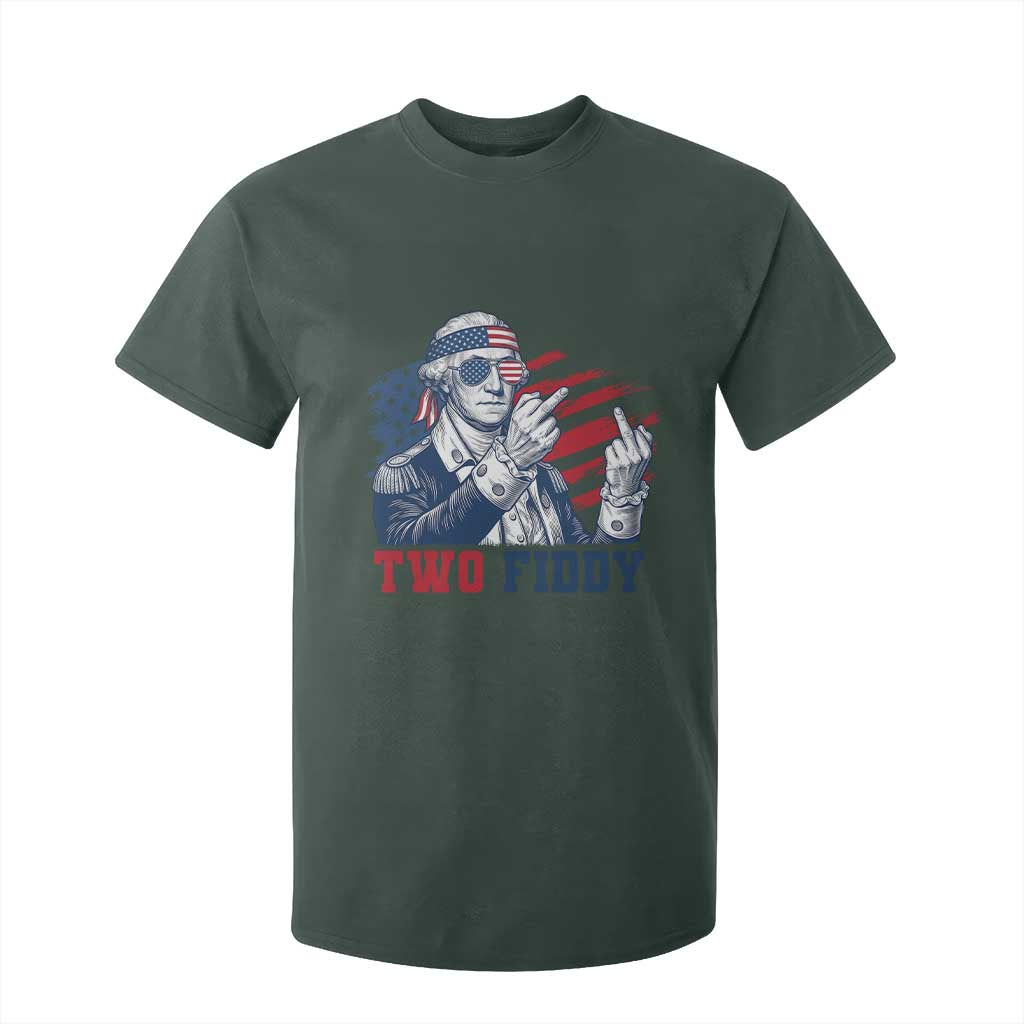 Two Fiddy 250th Anniversary T Shirt For Kid Funny George Washington 4th of July