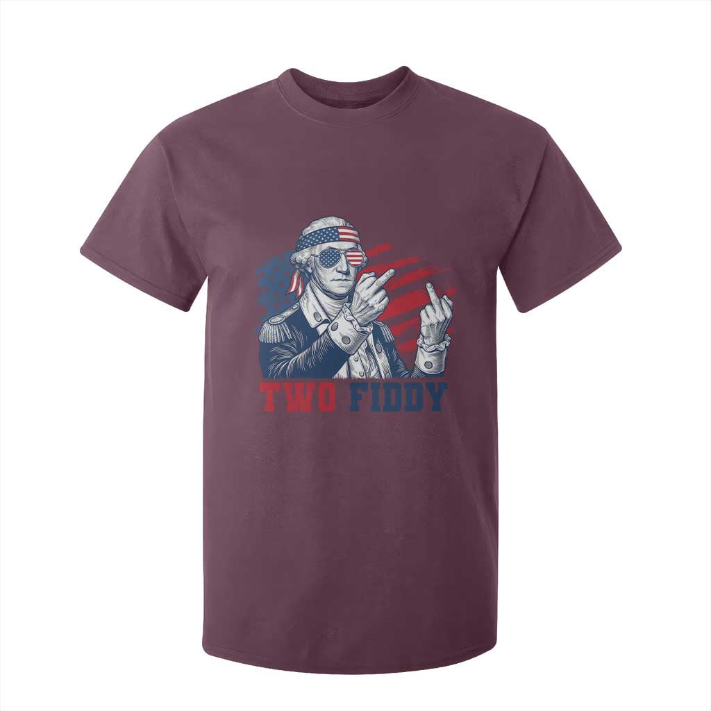 Two Fiddy 250th Anniversary T Shirt For Kid Funny George Washington 4th of July