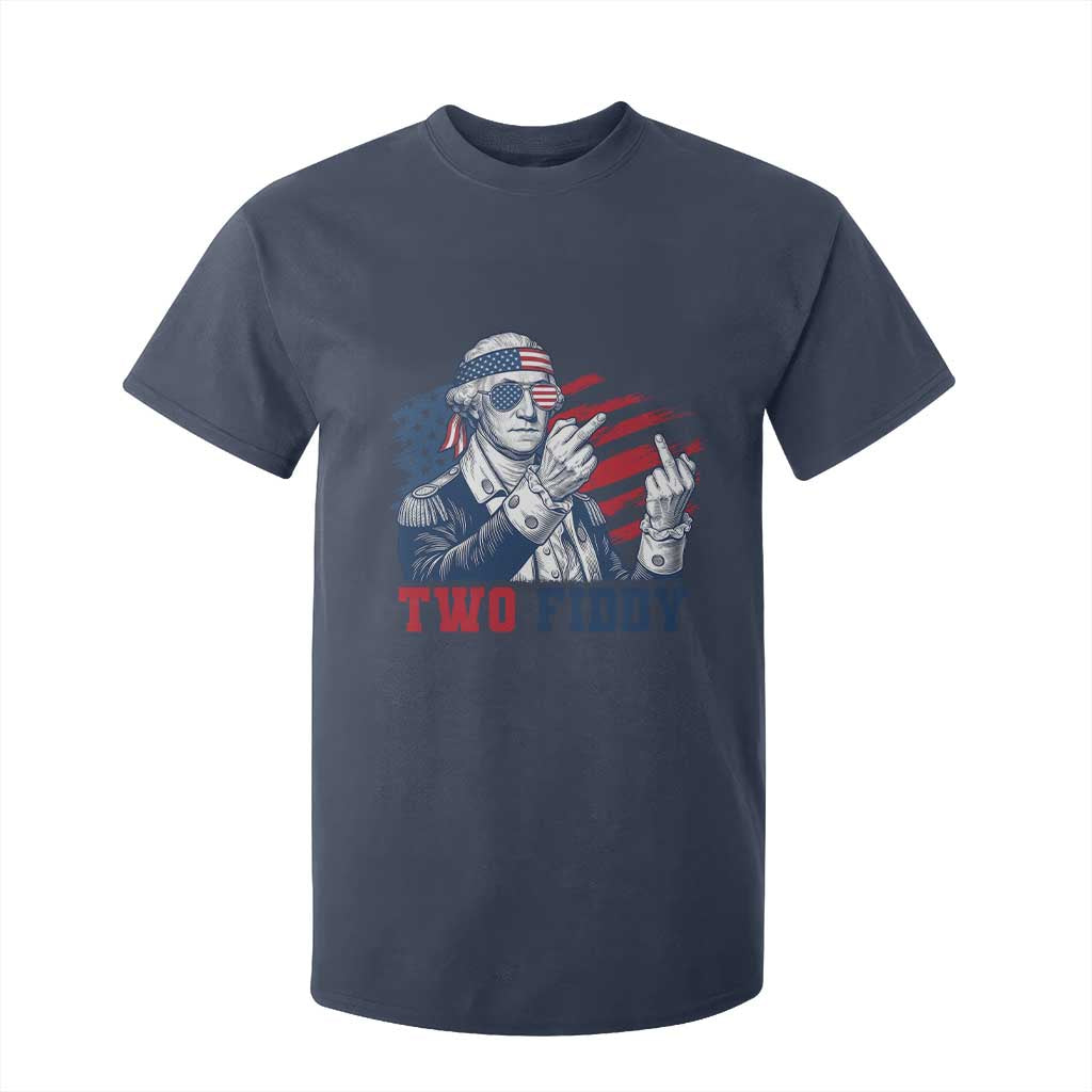 Two Fiddy 250th Anniversary T Shirt For Kid Funny George Washington 4th of July