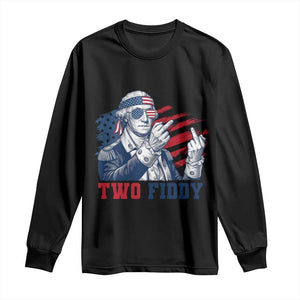 Two Fiddy 250th Anniversary Long Sleeve Shirt Funny George Washington 4th of July