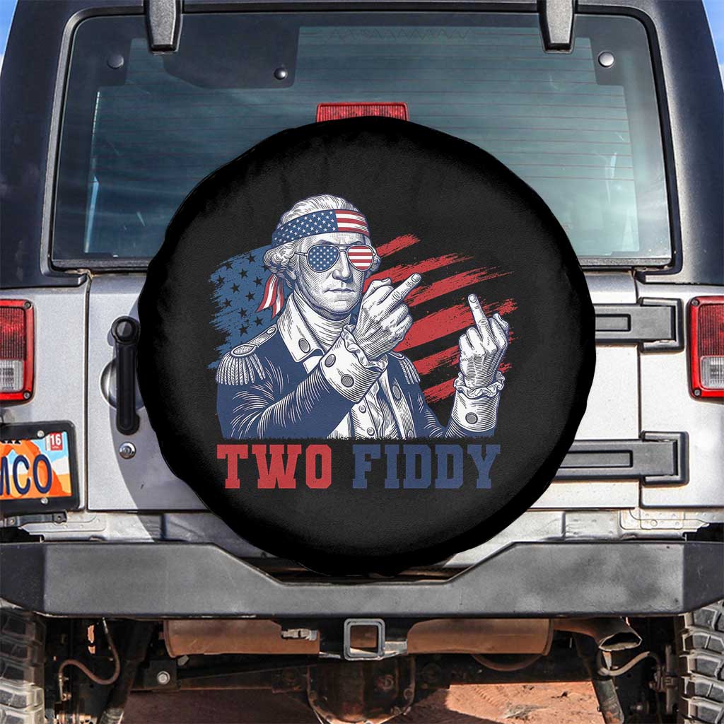 Two Fiddy 250th Anniversary Spare Tire Cover Funny George Washington 4th of July