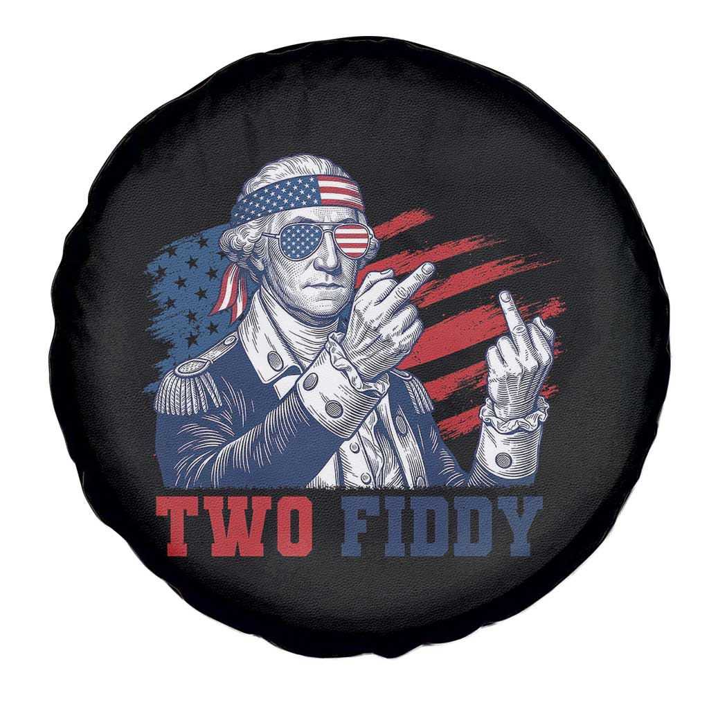 Two Fiddy 250th Anniversary Spare Tire Cover Funny George Washington 4th of July