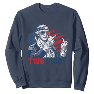 Two Fiddy 250th Anniversary Sweatshirt Funny George Washington 4th of July