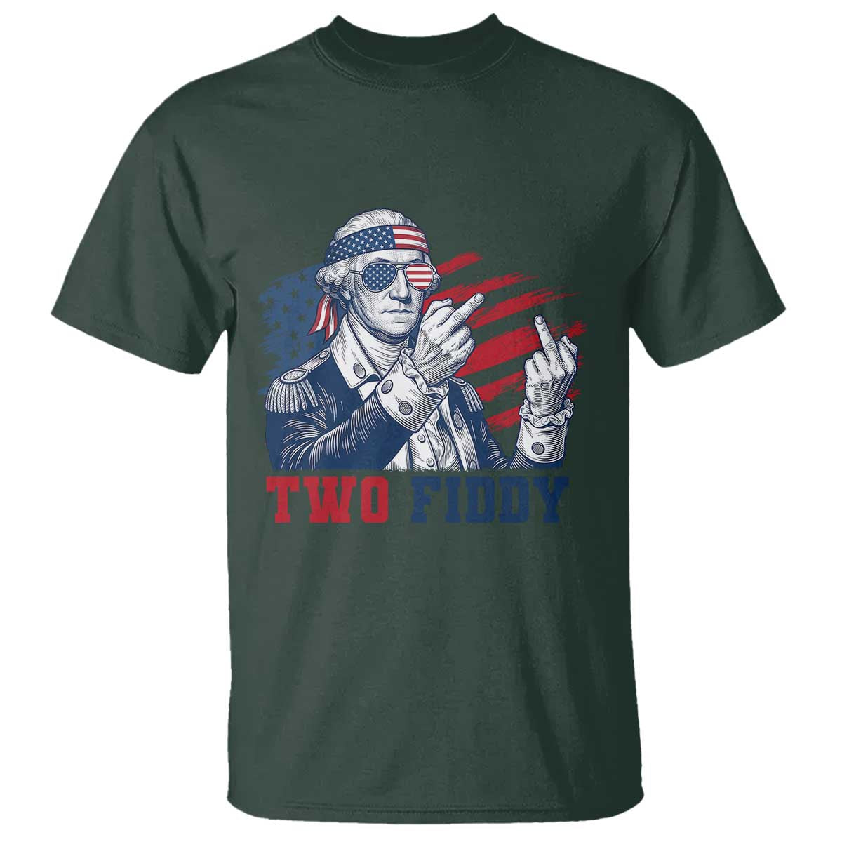 Two Fiddy 250th Anniversary T Shirt Funny George Washington 4th of July