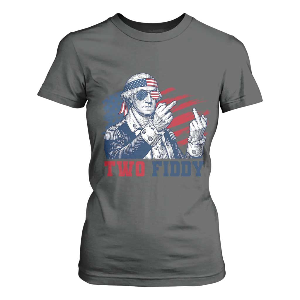 Two Fiddy 250th Anniversary T Shirt For Women Funny George Washington 4th of July