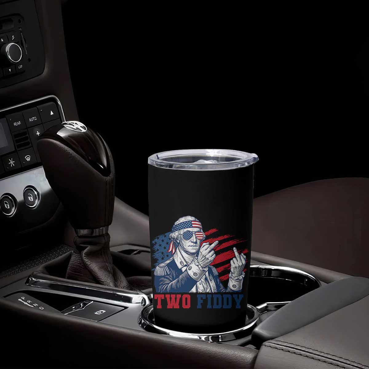 Two Fiddy 250th Anniversary Tumbler Cup Funny George Washington 4th of July
