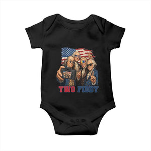 Two Fiddy 250th Anniversary Baby Onesie Funny Founding Father 4th of July